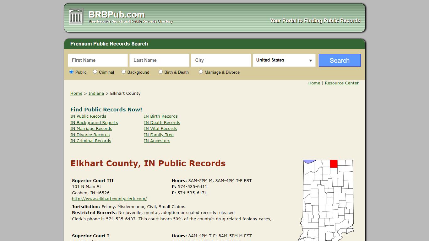 Elkhart County Public Records | Search Indiana Government ...